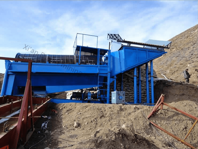 沙金洗筛一体机 1 - Integrated trommel mobile gold washing plant