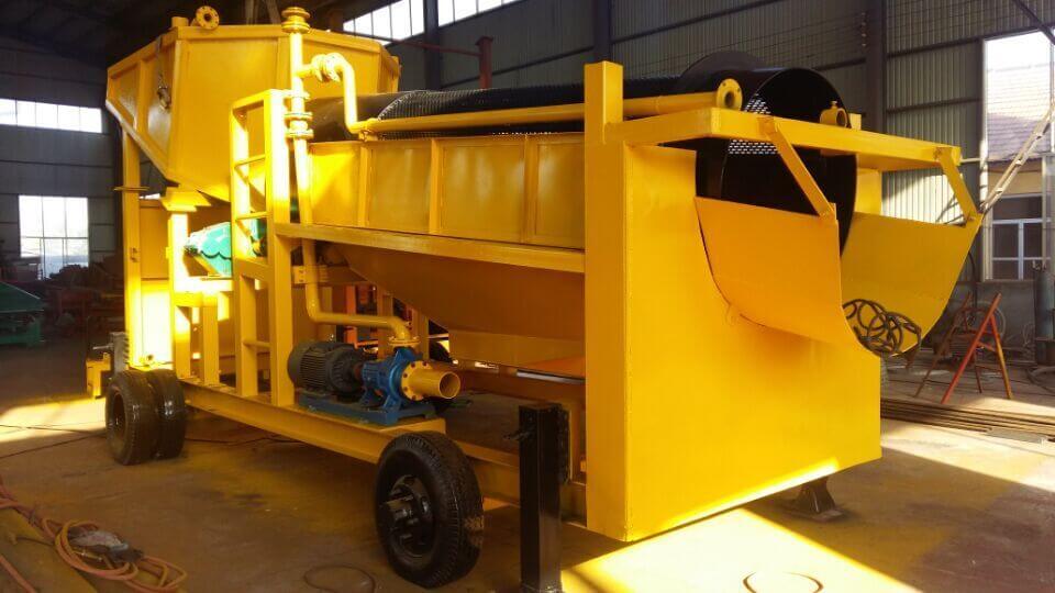 Integrated gold washing machine - Integrated trommel mobile gold washing plant