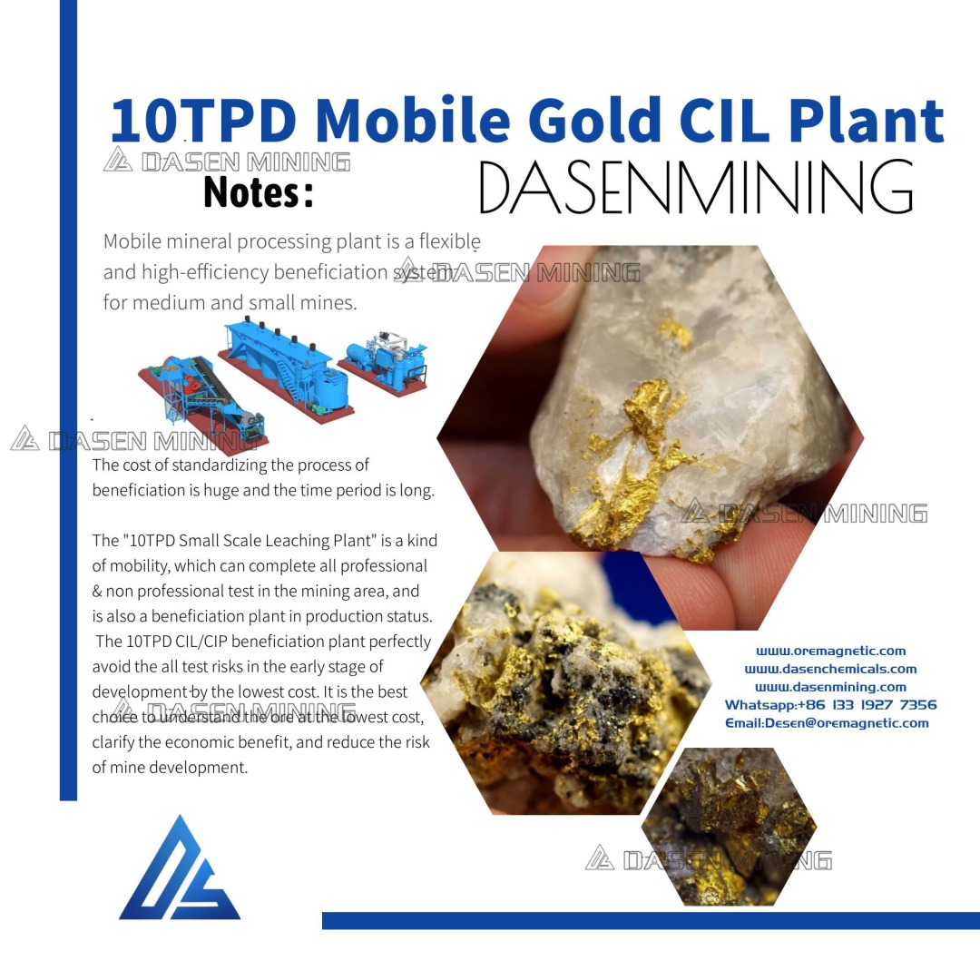10吨氰化（5.4）logo - Typical 10TPD Mobile Gold CIL Plant