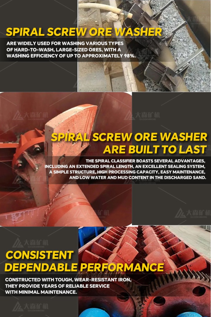 screw washing machine - Double Sand / Gravel Spiral Washing Machine