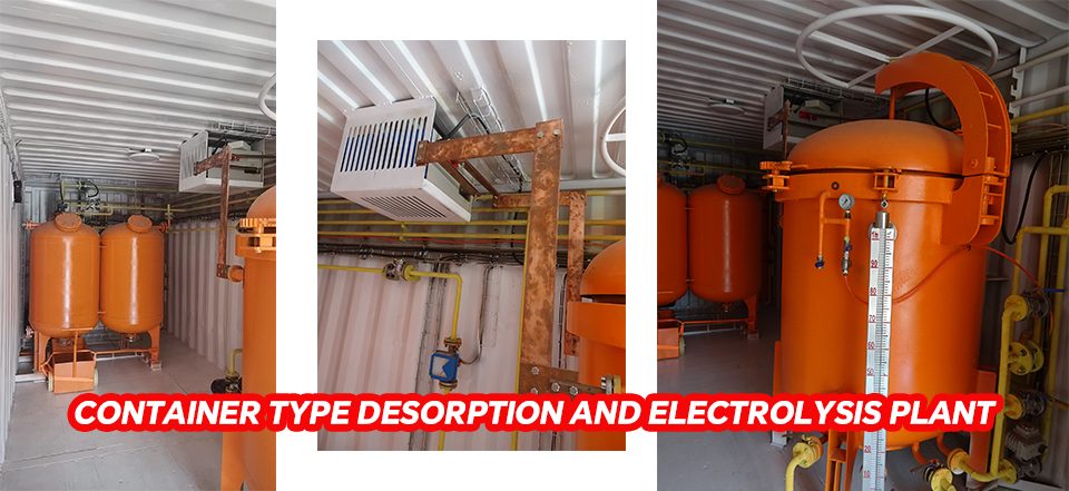 container type desorption and electrolysis plant - 10 Ton Per Day Oxide Gold Leaching Plant in Djibouti