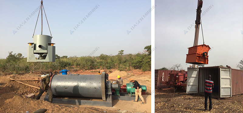 设备入场 - 50 Tons Per Hour Rock Gold Gravity Separation Process in Mali