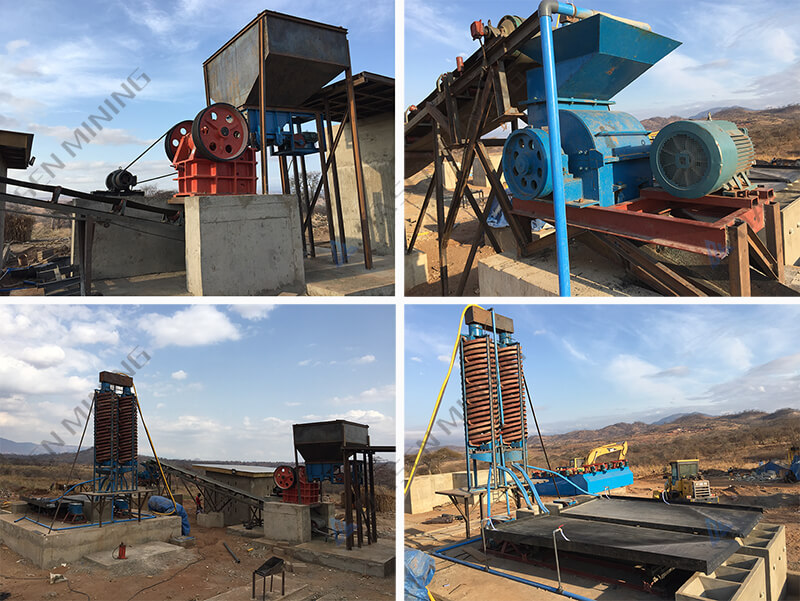 铜矿重选 - 5 ton per uur kopererts zwaartekracht scheidingsmethode in Tanzania