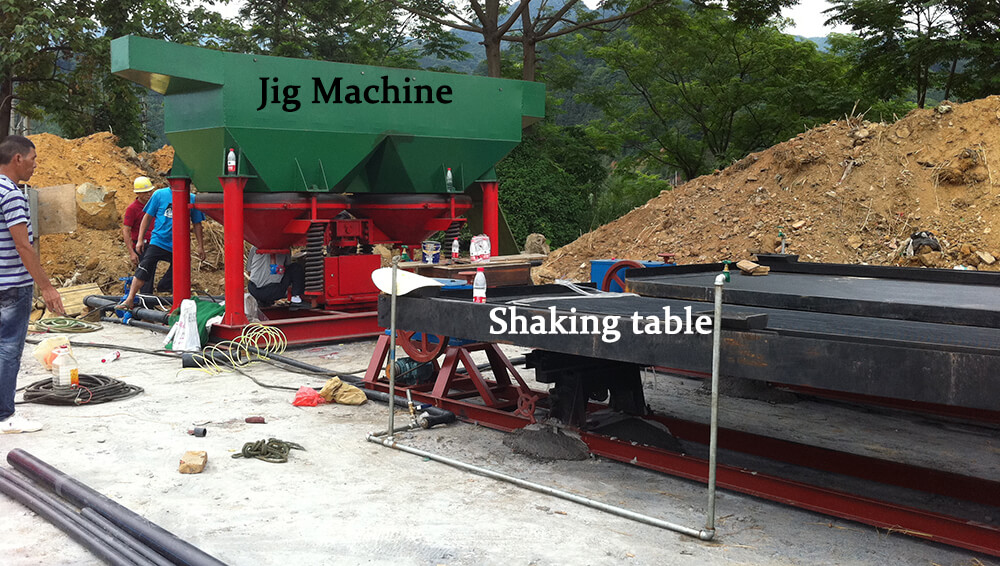 jig machine 11 - What about a jig and a concentrating table for tungsten placers?